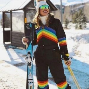 Tipsy Elves Multicolor Stripe Ski Jacket